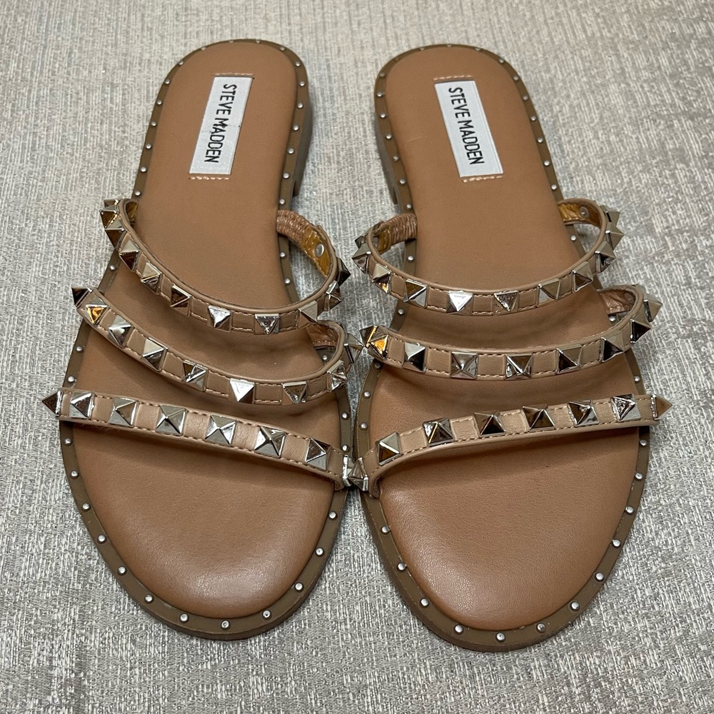 Steve Madden Tan Studded Women's Sandals